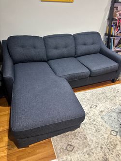 Navy Blue Sectional Sofa with Chaise