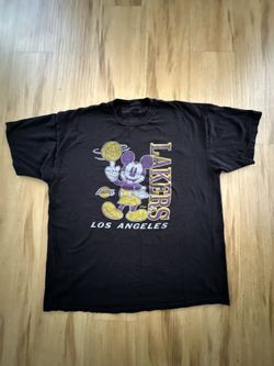 Authentic DISNEY NBA Junk Food Los Angeles Lakers Mickey Shirt
