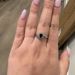 Blue Ruby Diamond Ring 