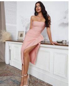 Strapped Dress - pink 