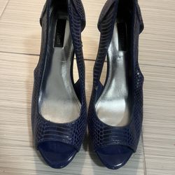 Navy Blue High Heel Shoes (Blue House Black Market)