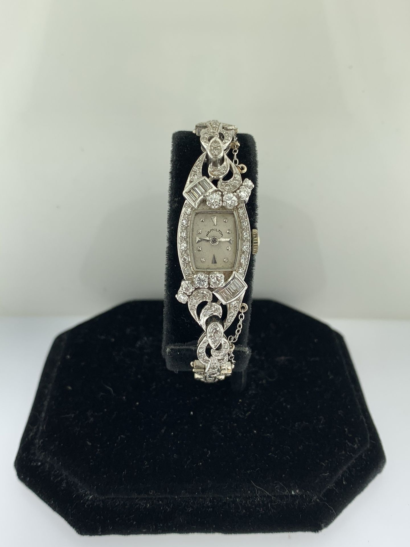 Vintage Ladies Hamilton Platinum 14Kt White Gold Carat