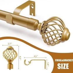 new Curtain Rods for Windows 32 to 91 Inch, Blackout Curtain Rods Set With 3 Brackets, Modern Decorative Drapery Rods, Heavy Duty Drapery Rods With G