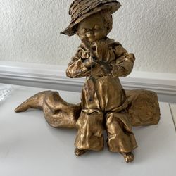 Figuring – Boy Fishing, 11 Inches Tall, Good Condition