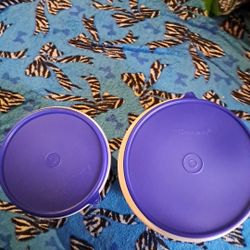 Tupperware FIX N MIX 2 Bowls With Lids Speckled 