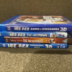 DVD’s Ice Age And incredibles