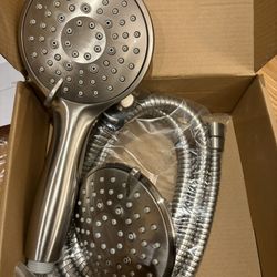 Dual Shower Head Set – Brushed Nickel - NEW  