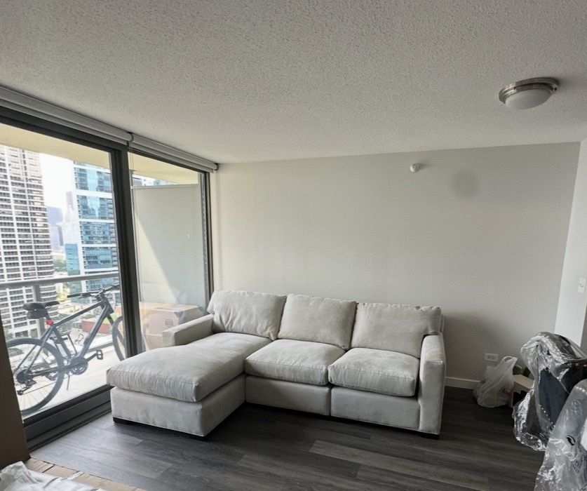 Gray Crate & Barrel 3-piece Couch