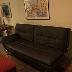 Full Grain Leather Couch/Futon