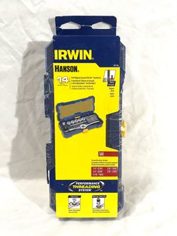 Brand new Irwin SAE 14 piece tap and die tool set.