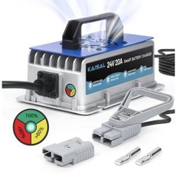 Forklift Battery Charger 24V 20A Trickle Charging Pallet Jack Battery Charger 24 Volt Forklift Charger with 16FT Cable for 24V Electric Pallet Jack, S