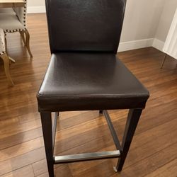 Leather Counter Height Stool 