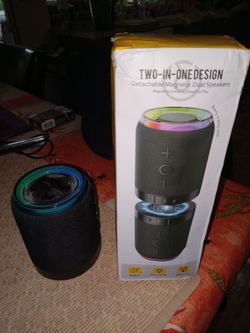 Dual blue tooth speaker portable surround sound