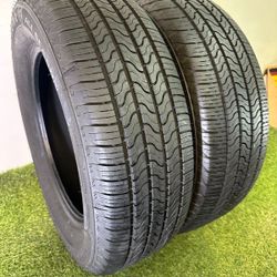 U419  225 65 17 102H  Firestone  All Season  2 Used Tires 80% Life 