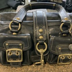 Coach Vintage Black Leather 65th Anniversary 10330 Mandy Shoulder Bag