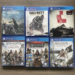 PS4 Game Bundle (6 games) - Like New
