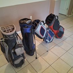 Golf Bags Stand And CART Bags