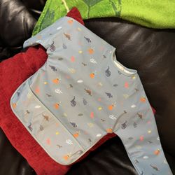 FREE!! Baby Bib with Sleeves - Dinosaur Print