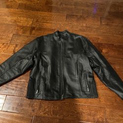 Reduced! Interstate Riding Gear Men’s Lined Insulation Black Leather Jacket Size XL Need To Sell