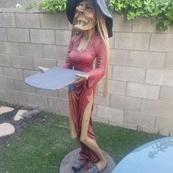 Full Size Witch Statue. Almost 6 Feet Tall. 