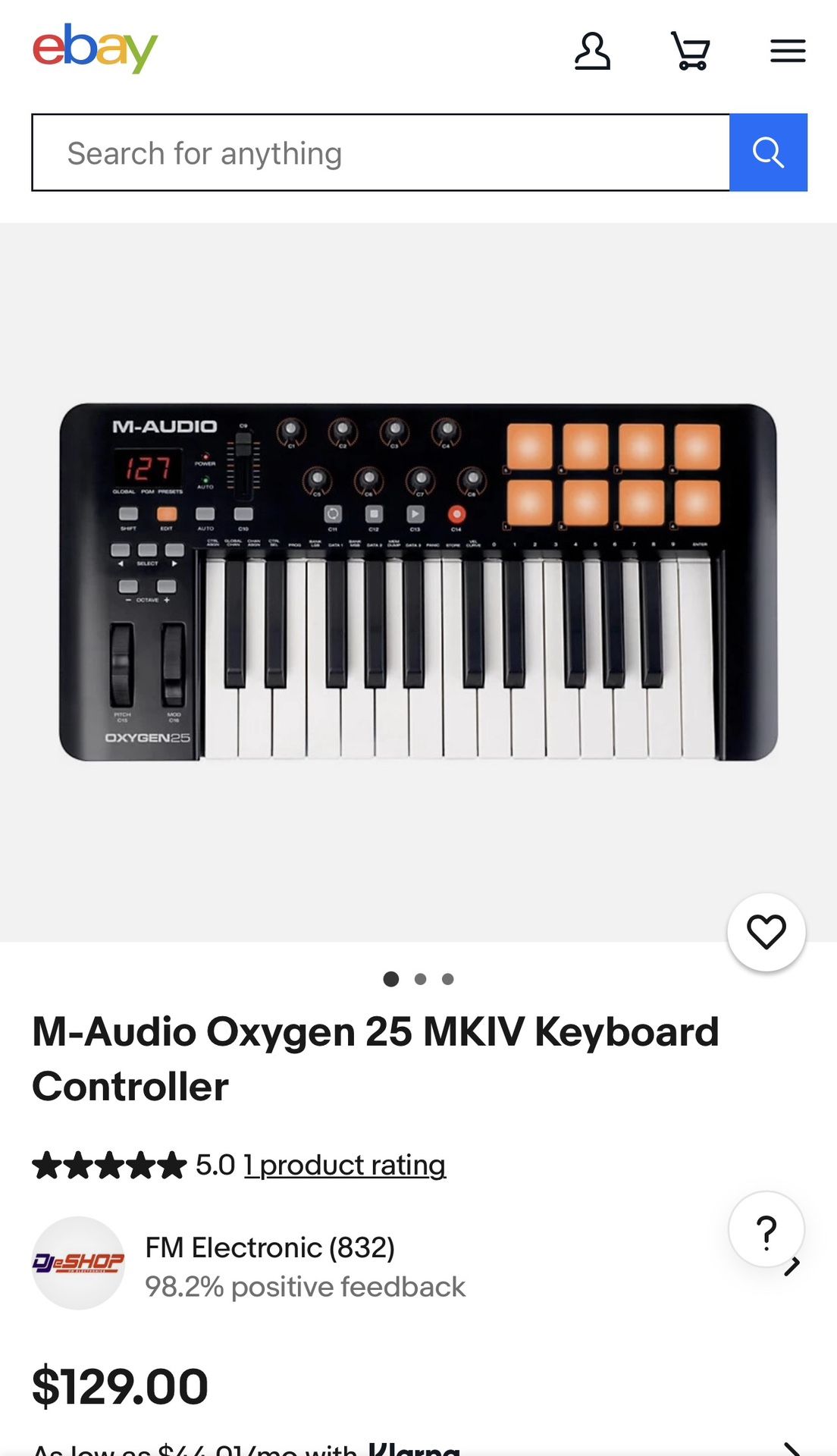 M-Audio Oxygen 25 MKIV Keyboard Controller