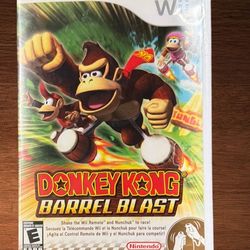 NINTENDO WII DONKEY KONG BARREL BLAST VIDEO GAME.