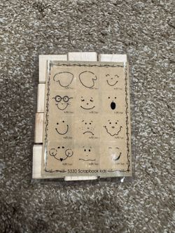 Emoji Wooden Scrapbook Stamps