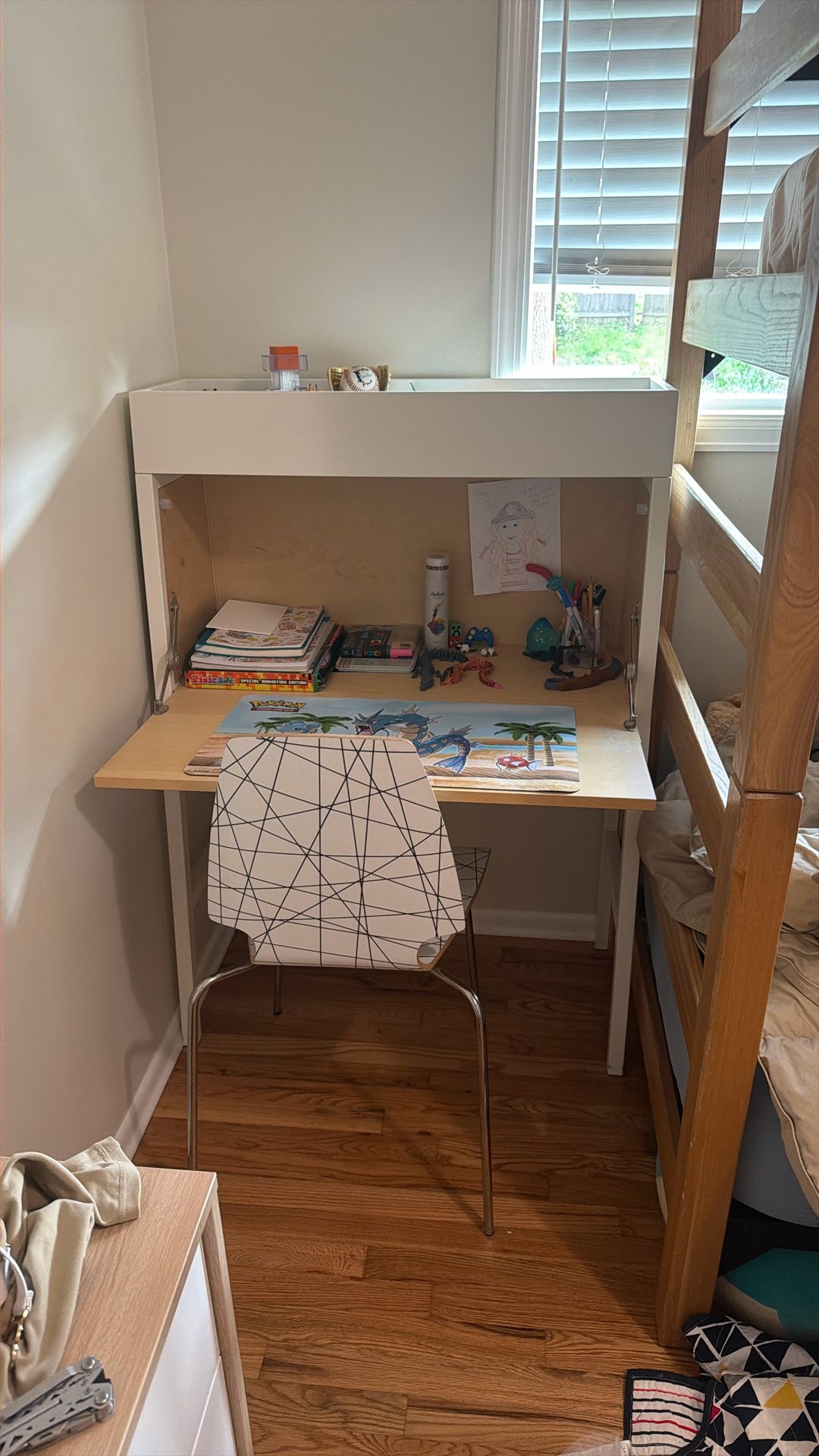 Modern White Kids Folding Desk