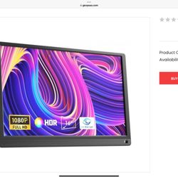 Geoyeao 16 Inch Bluelight Eye Care Full HD 1080P HDR Monitor with Screen Projector, Dual Screen for PC/Mac/Windows/Tablet/Laptop/Xbox/Switch/Phone/SLR