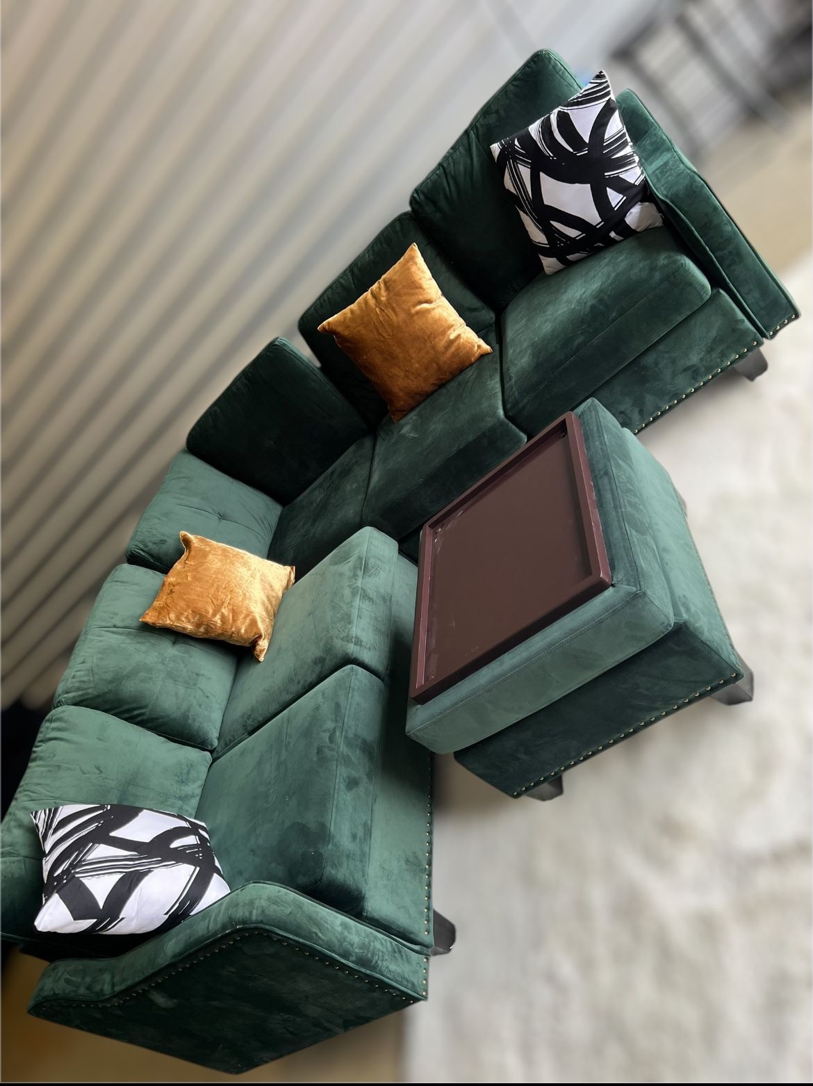 Used Small Modern Sectional Sofa Couch (DELIVERY AVAILABLE)