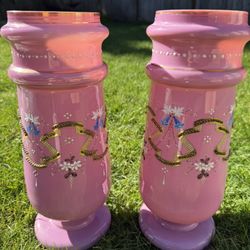 Hand-Painted Glass Vases