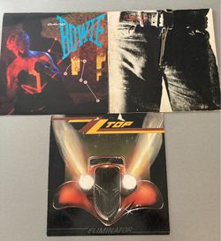 Lot of records/vinyl albums - David Bowie, Rolling Stones, ZZ Top