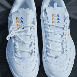 New Fila Disruptor II RT men's sneakers shoes white/multicolor  size 11