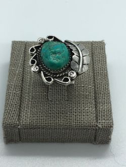 SYN TURQ LDS RG S925 7.5G SZ6.5 (717-1)