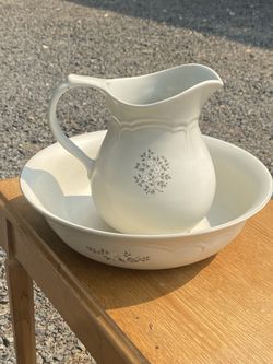 Vintage Pitcher And Bowl 