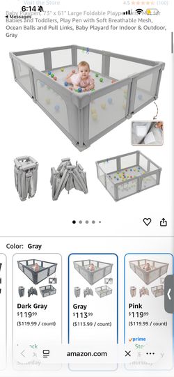Baby playpen foldable with mat