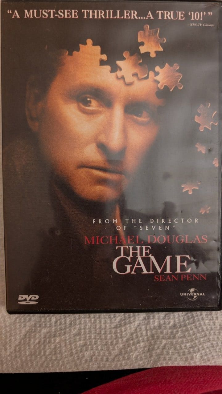 The Game A Video, DVD Movie, From Director Of Seven, W/ Michael Douglas, Sean Penn. Great Thriller!!