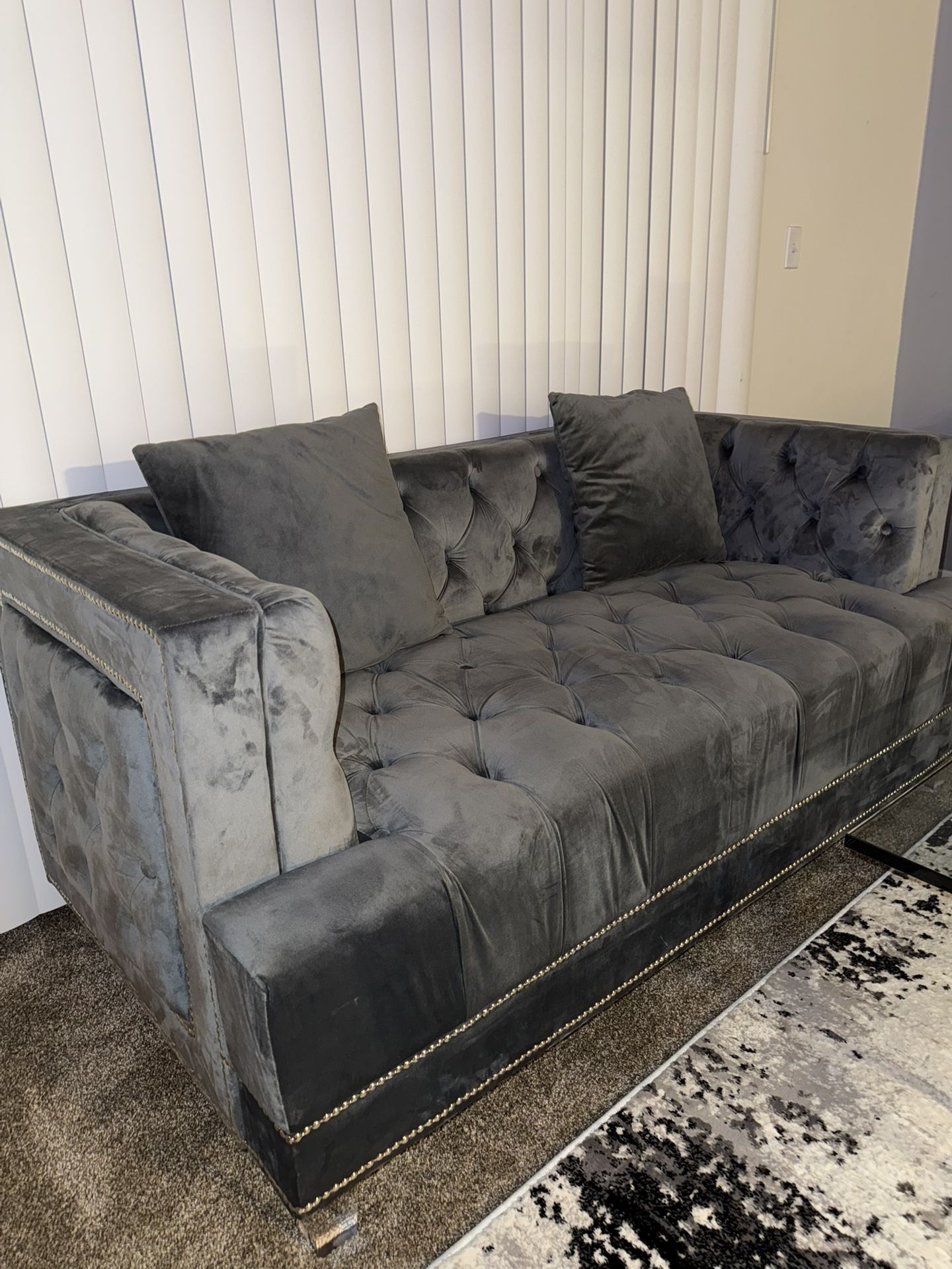 Upholstered Modern Grey Couches