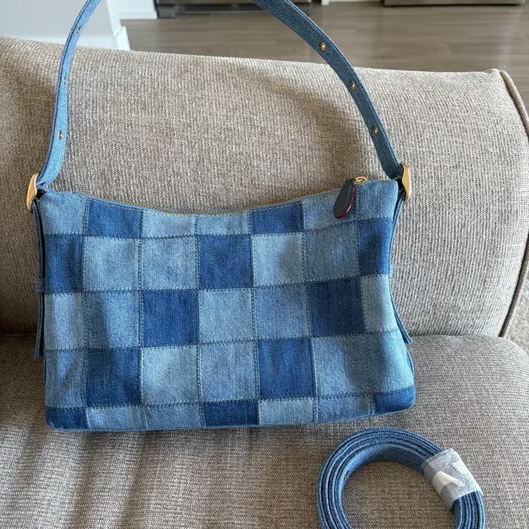 Coach COACHTOPIA denim alter ego checkerboard shoulder bag sold out purse
