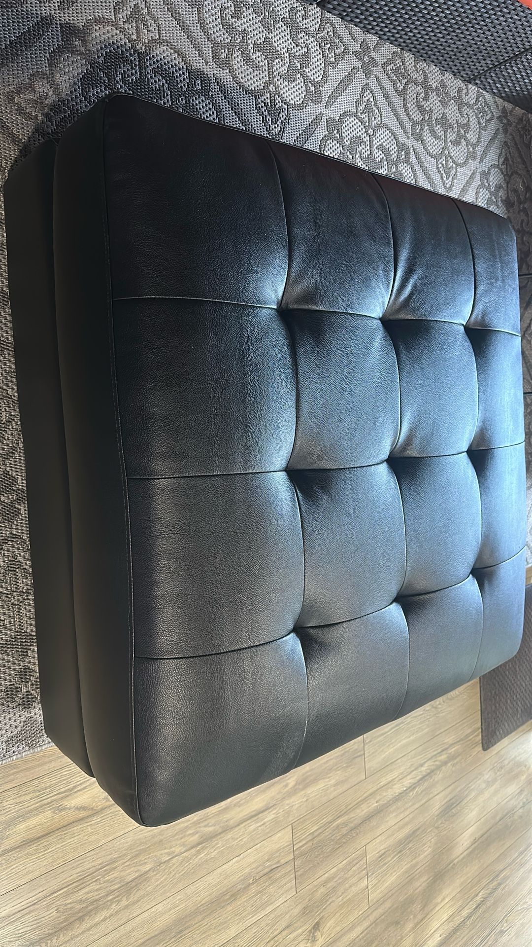 Faux Leather Ottoman In Great Condition