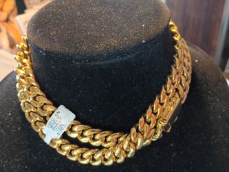 Steel chain 12 mm 30 in Long gold suggested retail price $260 my price $150 cash