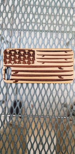 US Flag Surf Boards design laser engraved wood case for iPhone and Samsung Galaxy