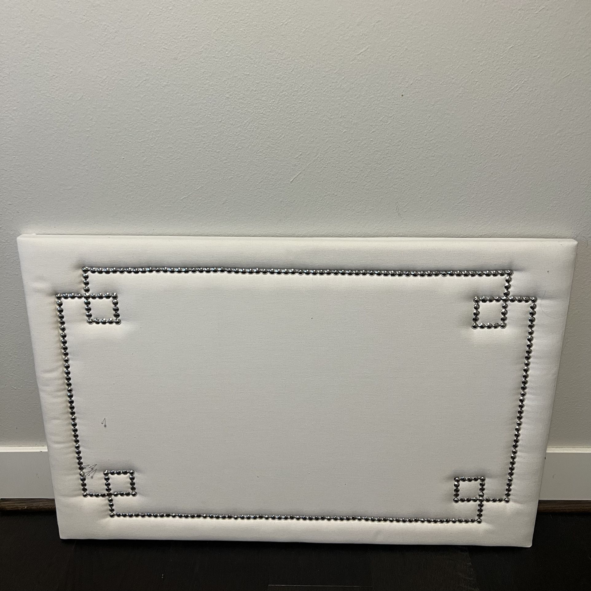 White / Ivory Fabric Upholstered Pinboard Bulletin Board