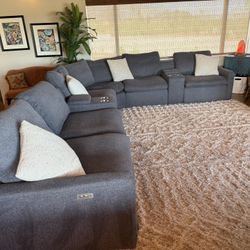Modern Power Reclining Sectional