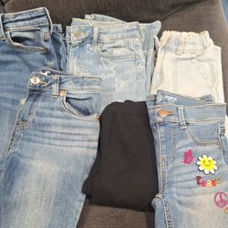 Girls jeans and leggings size 7