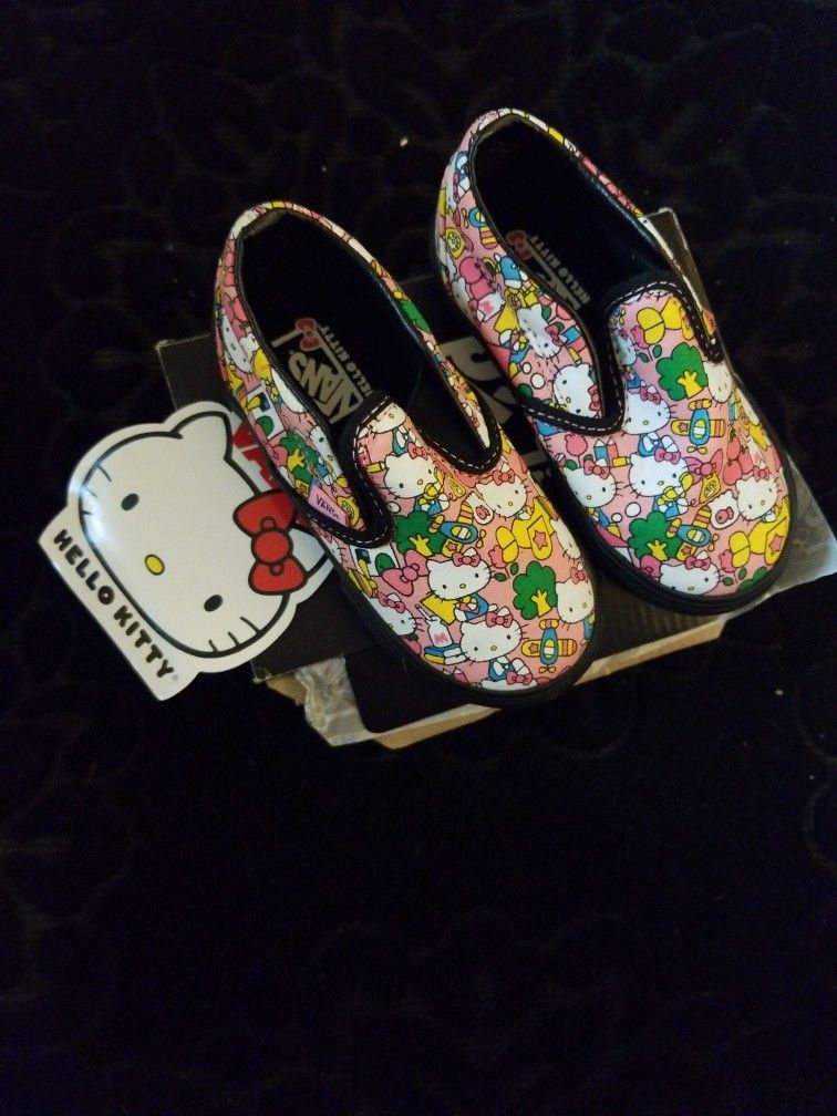 Vans Hello Kitty Print (Pink) Size 7c Girls