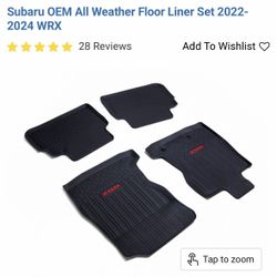 Subaru WRX OEM All Weather Floor Mats (Liners) 