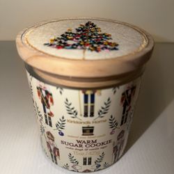 Kirkland’s Home Warm Sugar Cookie Candle 15 oz Nutcracker Jar w/ Embroidered Lid