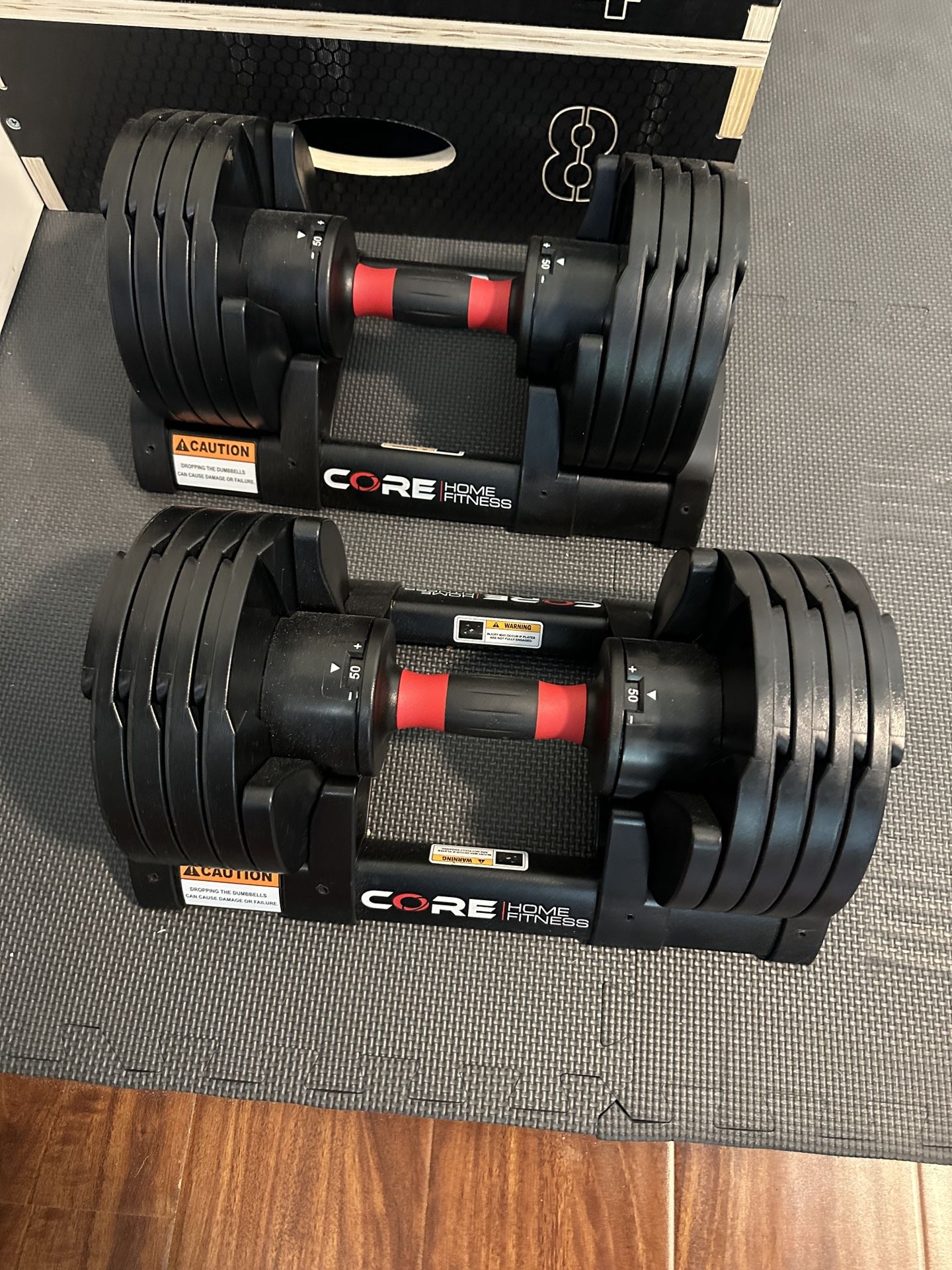 Core Home Fitness Adjustable Dumbbells 50lb 