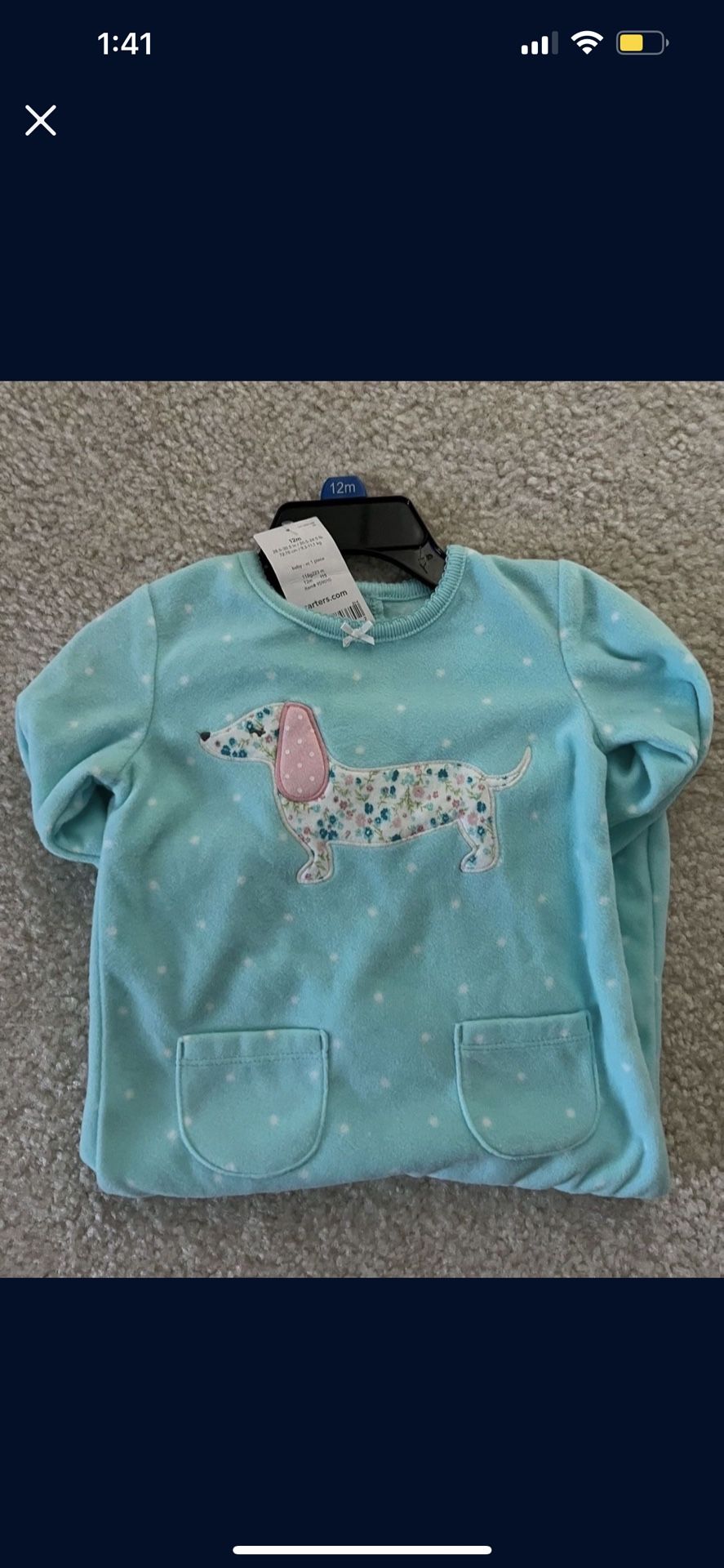 Carters Fleece Sleep And Play - New